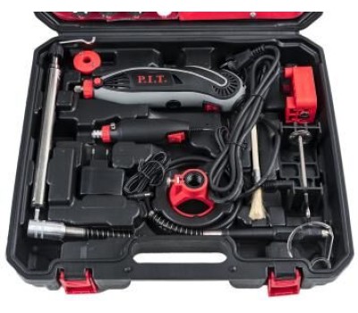 Гравер электрический P.I.T. Гравер электрич. PMG200-С1 МАСТЕР (150Вт, борм.12В,ц.2,4/3,5мм,ск.10-33тыс.об/мин,350 предм.)