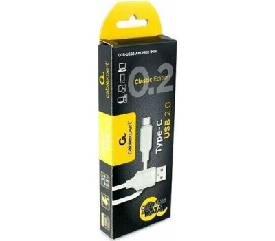 Cablexpert Кабель USB3.0 AM/USB Type-C, 1.8м, белый, пакет (CCP-USB3-AMCM-6-W)