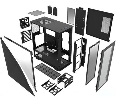 THERMALTAKE Корпус ATX Divider 300 TG, Midi-Tower, без БП, черный [ca-1s2-00m1wn-00]
