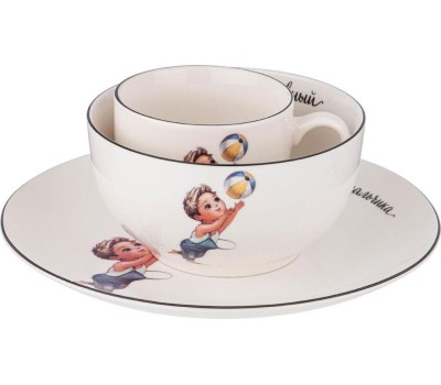 Набор столовый LEFARD НАБОР ПОСУДЫ ВЕСЕЛЫЙ МАЛЬЧИК 3 ПР.: САЛАТНИК 470МЛ, ТАРЕЛКА 20СМ, КРУЖКА 220МЛ 260-679