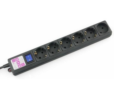 POWERCUBE Сетевой фильтр SPG6-B1,9M, 1.9м, черный