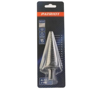 Сверло PATRIOT Сверло по металлу ступенчатое (4-32 мм, шаг 2 мм)
