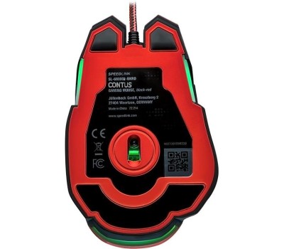 мышь SPEEDLINK Мышь проводная Contus Gaming, игровая, оптическая, USB, 3200dpi, красный и черный [sp9]