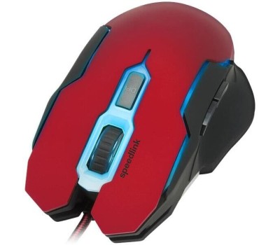 мышь SPEEDLINK Мышь проводная Contus Gaming, игровая, оптическая, USB, 3200dpi, красный и черный [sp9]