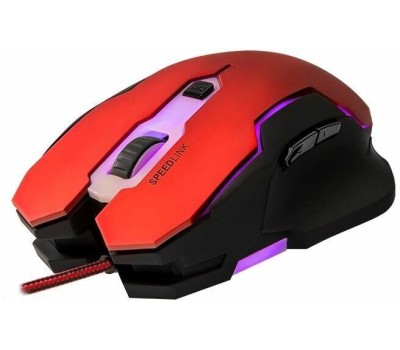 мышь SPEEDLINK Мышь проводная Contus Gaming, игровая, оптическая, USB, 3200dpi, красный и черный [sp9]