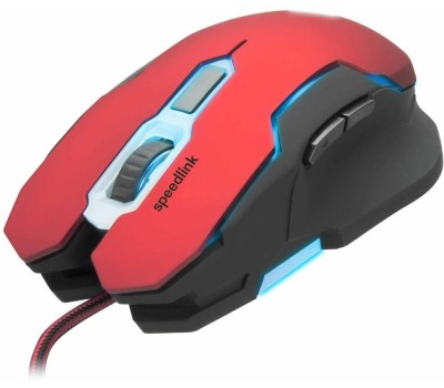 мышь SPEEDLINK Мышь проводная Contus Gaming, игровая, оптическая, USB, 3200dpi, красный и черный [sp9]