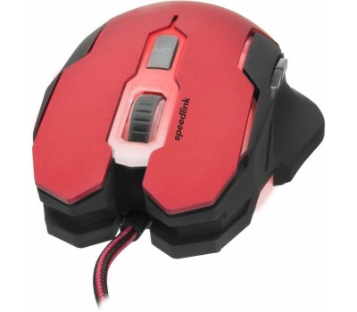 мышь SPEEDLINK Мышь проводная Contus Gaming, игровая, оптическая, USB, 3200dpi, красный и черный [sp9]