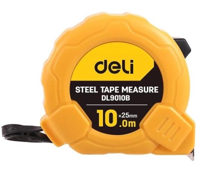 Рулетка DELI Рулетка DL9010B 10м*25мм, метрическая, ударопрочный корпус