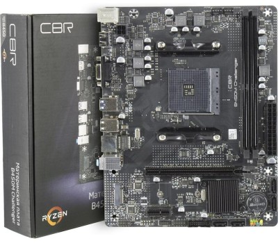 Материнская плата CBR Материнская плата B450M V1 {Socket AM4, 2*DDR4, mATX, VGA+HDMI, 1*PCIEx16/1*PCIEx1/1*M.2(NVME & SATA), 4*SATA3, 4*USB2+4*USB3, Glan}