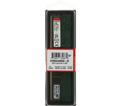 KINGSTON Модуль памяти 32GB DDR5 5600 DIMM Non-ECC , CL46 , 1.1V, 2RX8 288-pin 16Gbit, RTL
