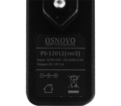 Блок питания OSNOVO Блок питания AC/DC PS-12012(ver2) 12В 12Вт
