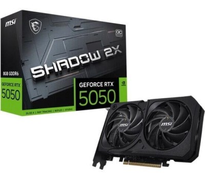 Видеокарта MSI Видеокарта NVIDIA GeForce RTX 5050 RTX 5050 8G SHADOW 2X OC 8ГБ Shadow 2X, GDDR6, OC, Ret