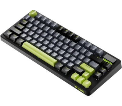 RAPOO Игровая механическая клавиатура проводная/беспроводная V700DIY-75, цвет: чер/сер/зел (10369)