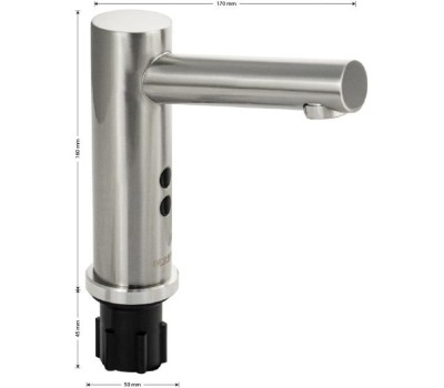 BRIMIX - Смеситель сенсорный для раковины, из нержавеющей стали, цвет САТИН. 08777