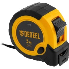 Рулетка DENZEL Рулетка 5м х 25мм, двухкомп. корпус, кнопка-пауза 31543