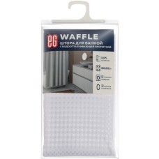 Штора для ванной ЕГ (537) WAFFLE Штора для ванной вафельная белая
