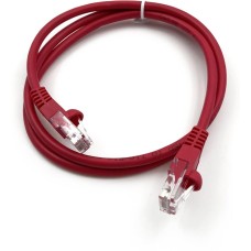 BURO Патч-корд UTP 4 пары cat.5E CCA molded 1м красный RJ-45 (m)-RJ-45 (m) (UTP-5E-1M-R)