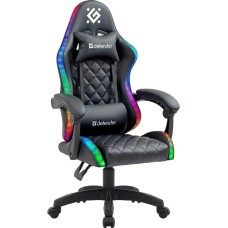 Кресло DEFENDER Игровое кресло Energy Черный,RGB,класс 4,PU