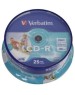 VERBATIM Оптический диск CD-R 700МБ 52x, 25шт., cake box, printable [43439]