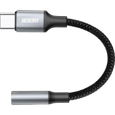 Кабель AKSBERRY (6900318450013) J1 Type-C Jack 3.5 мм, чёрный