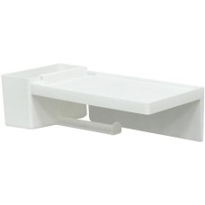 MULTIDOM Держатель для туалетной бумаги 2 в 1 (белый). Размер 25,5х12х10 см 161 206