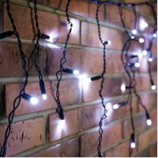 NEON-NIGHT Гирлянда светодиодная Бахрома (Айсикл) 4,8х0,6м 176 LED БЕЛЫЙ черный ПВХ IP65 эффект мерцания 230В нужен блок 303-500