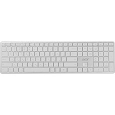 ACER Клавиатура OKR301 белый/серебристый USB беспроводная BT/Radio slim Multimedia (ZL.KBDEE.015)