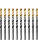 Сверло DENZEL Сверло по металлу, 7 мм, HSS-Tin, Golden Tip, 10 шт. 717217
