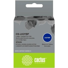 Картридж CACTUS Картридж CS-LK3YBP, LK-3YBP, 9мм, черный шрифт, желтый фон, 9м ( CS-LK3YBP