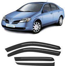 Дефлекторы CORSAR Дефлекторы Nissan Primera P12 01-08 седан/хетчбек, нак., 4шт