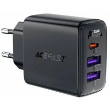 ACEFAST Сетевое зарядное устройство A57 PD35W GaN (2*USB-A+USB-C) charger (EU). Цвет: черный