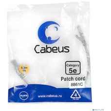Cabeus PC-UTP-RJ45-Cat.5e-3m-WH Патч-корд UTP, категория 5e, 3 м, неэкранированный, белый