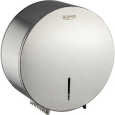 BRIMIX - Диспенсер для туалетной бумаги в рулонах, из нержавеющей стали, цвет САТИН. 9922