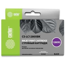Картридж струйный CACTUS Картридж струйный CS-LC1280XBK черный (62мл) для Brother MFC-J6510/6910DW с чипом
