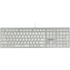 A4TECH Клавиатура FX50 белый USB slim Multimedia (FX50 WHITE) кабель 1.5м