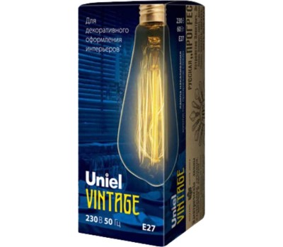 Лампа UNIEL (UL-00000482) IL-V-ST64-60/GOLDEN/E27 VW02