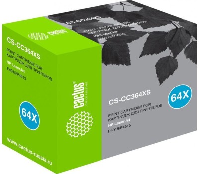 Картридж CACTUS CS-CC364XS черный (24000 стр) для LASERJET P4015/4515