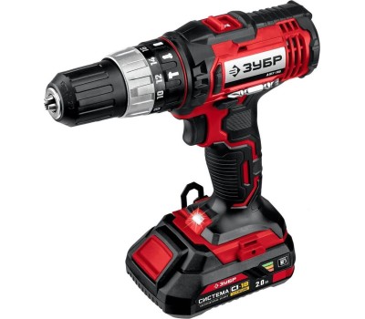 Дрель аккумуляторная ЗУБР ДШУ-185-22 18В, 2аккум., кейс