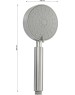 Лейка GFMARK 6059 Лейка для душа круглая-массажная, 3 режима, АНТИВАНДАЛЬНАЯ из нерж.стали марки SUS 304