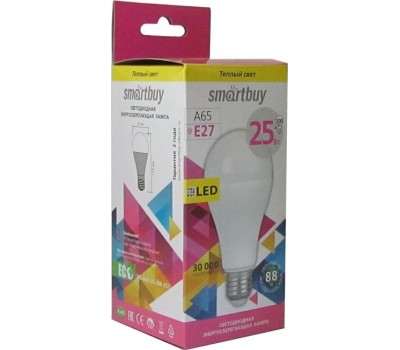 Лампа SMARTBUY (SBL-A65-25-30K-E27) 25W/3000/E27