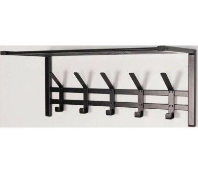 Вешалка настенная ЗМИ Торонто 21 с полкой графитовая ВСПТ21