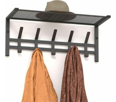 Вешалка настенная ЗМИ Торонто 21 с полкой графитовая ВСПТ21