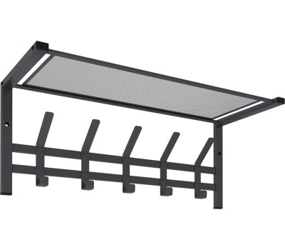 Вешалка настенная ЗМИ Торонто 21 с полкой графитовая ВСПТ21