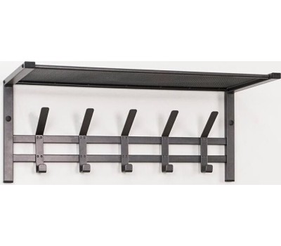 Вешалка настенная ЗМИ Торонто 21 с полкой графитовая ВСПТ21