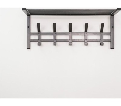 Вешалка настенная ЗМИ Торонто 21 с полкой графитовая ВСПТ21