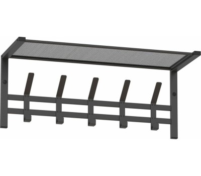 Вешалка настенная ЗМИ Торонто 21 с полкой графитовая ВСПТ21