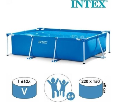 Бассейн каркасный INTEX Бассейн каркасный 220х150х60 см. Прямоугольный . (в коробке) Арт. 28270NP