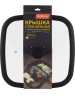 Крышка MALLONY Крышка стеклянная с силиконовым ободком QUADRATO, 28*28 см диа