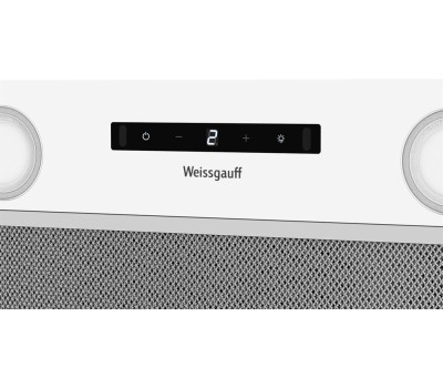 Встраиваемая вытяжка WEISSGAUFF BOX 1200 WH белый управление: сенсорное (1 мотор)