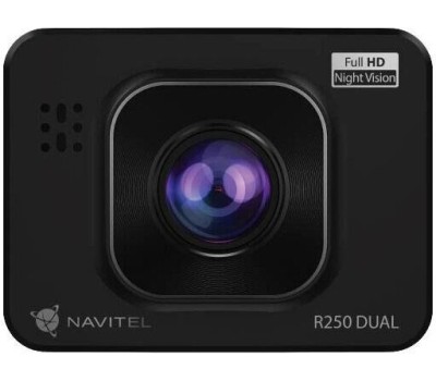 NAVITEL Видеорегистратор R250 DUAL DVR черный 1Mpix 1080x1920 1080p 140гр. AC5401